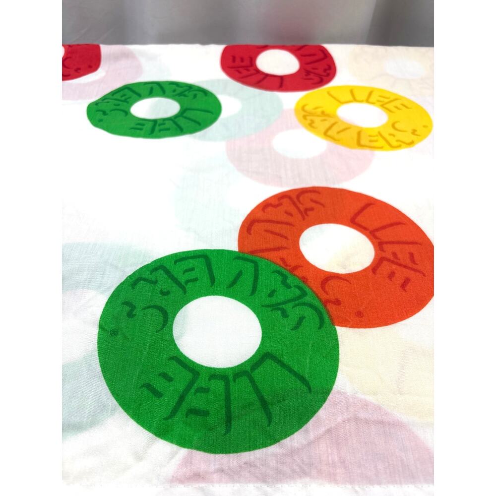 Vintage 1980s Life Savers Twin Flat Bedsheet Nostalgic Candies Retro Bedding